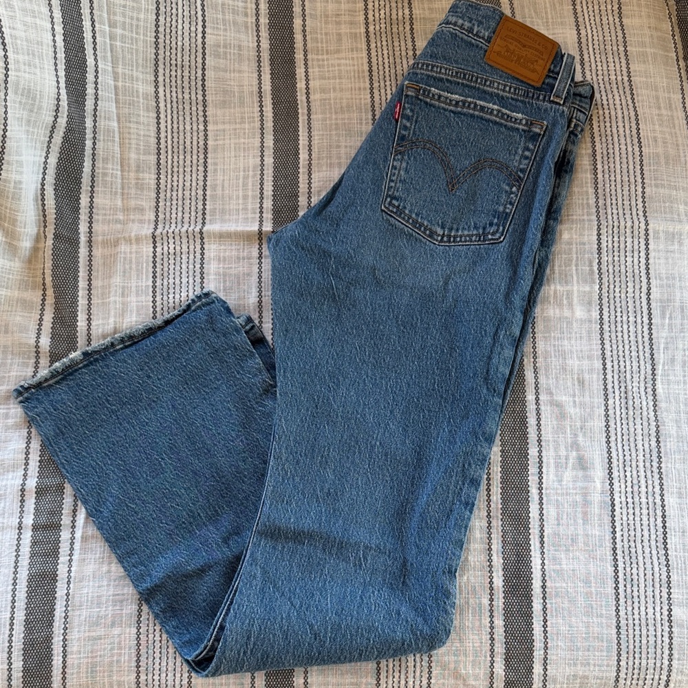 Levi's Medium Blue Straight Leg Denim Jeans